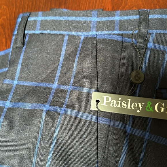 Paisley & Gray New Slim Fit Pants for Man Size 30/32 Navy Blue & Royal Blue - Picture 6 of 6